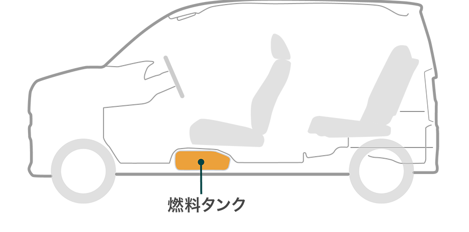 低い床の秘密は、独自技術「センタータンクレイアウト」。
