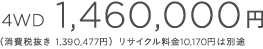 4WD 1,460,000~iŔ 1,390,477~j TCN10,170~͕ʓr