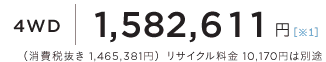 4WD 1,582,611~iŔ 1,465,381~jTCN 10,170~͕ʓr