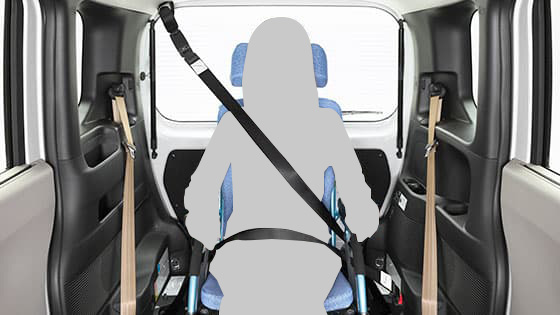 車いす乗員用3点式ELRシートベルト