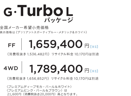 GETurbo L pbP[WS[J[]i@\íquAgX|[eBu[E^bNzCgrFF@1,659,400~i1jiŔ  1,536,482~jTCN10,170~͕ʓr4WD@1,789,400~i1jiŔ 1,656,852~jTCN10,170~͕ʓrqv~AfB[vJEp[zCgrqv~AsNEp[uEr21,600~iŔ20,000~jƂȂ܂B