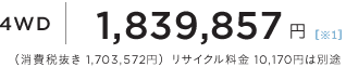 4WD 1,839,857~iŔ 1,703,572~jTCN 10,170~͕ʓr