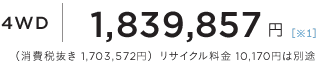 4WD 1,839,857~iŔ 1,703,572~jTCN 10,170~͕ʓr