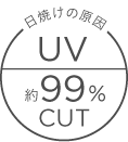 日焼けの原因 UV 約99%CUT