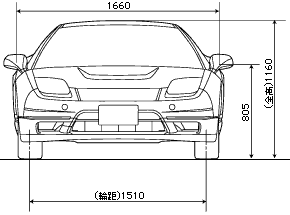 Honda Nsx 三面図 Nsx R正面図