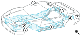 NSXボディ構造図