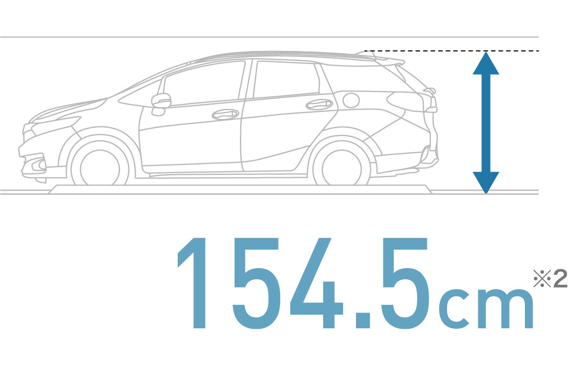 立体駐車場に入庫可能。