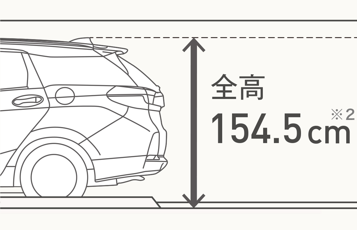 立体駐車場に入庫可能。