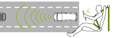 前走車に接近 イメージ