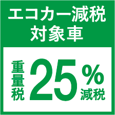 エコカー減税対象車 所得税20%減税 重量税25%減税