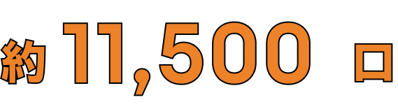 約11,500口