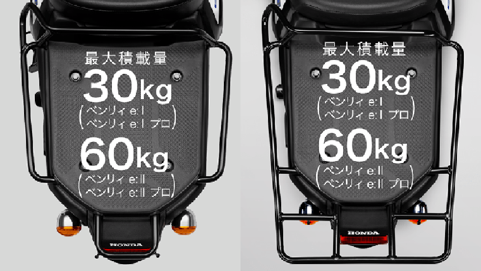 配達効率を高める大型のリアデッキ