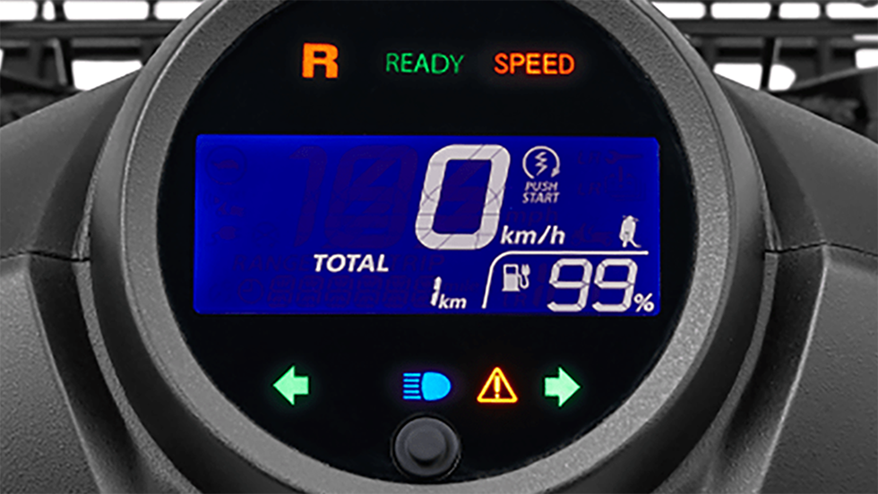 シンプルで見やすいスピードメーター