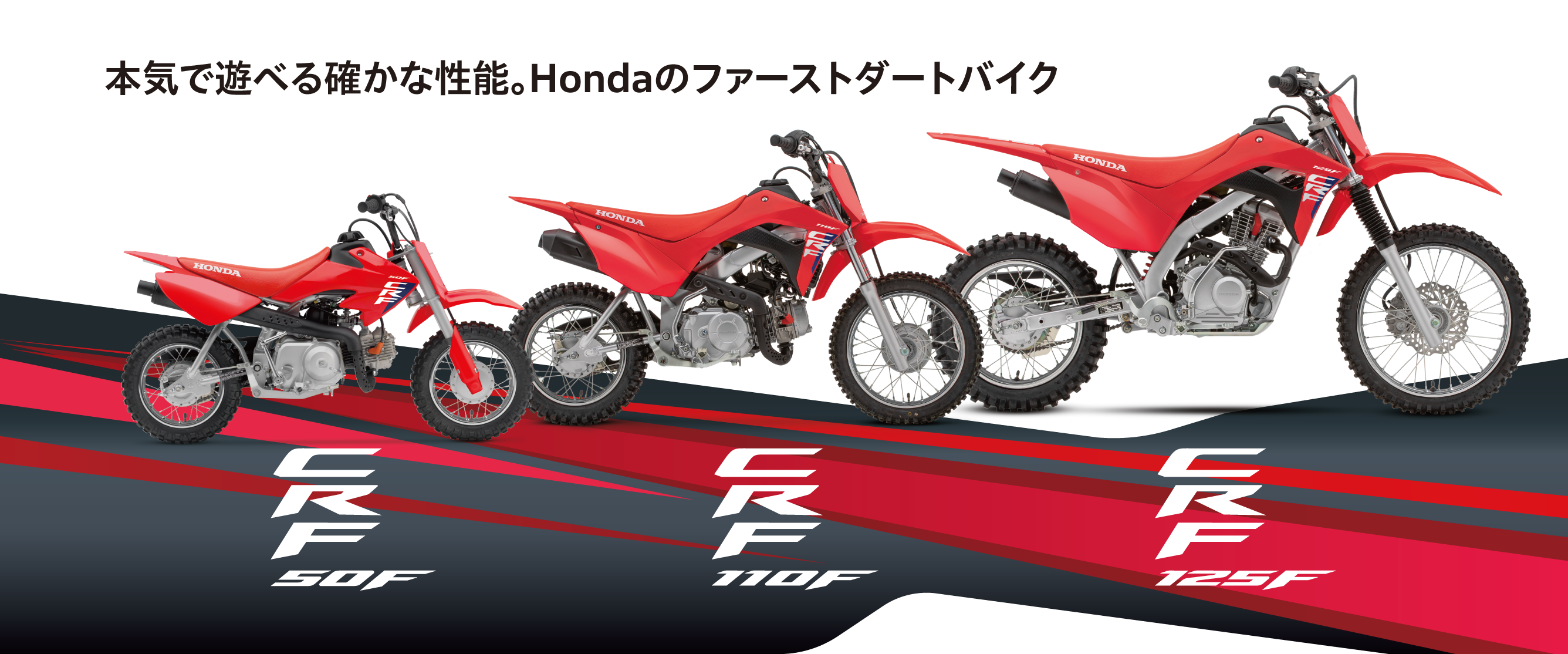 本気で遊べる確かな性能。Hondaのファーストダートバイク CRF125F CRF110F CRF50F