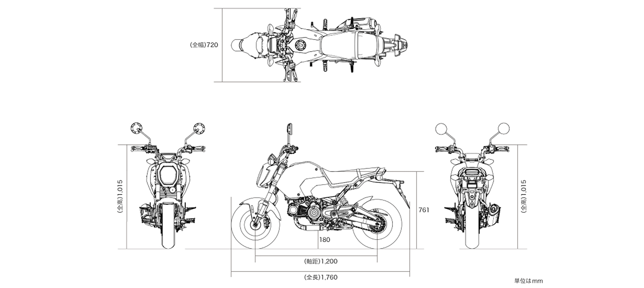 GROM 車体サイズ
