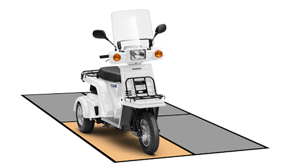  わずかなスペースで駐車OK。