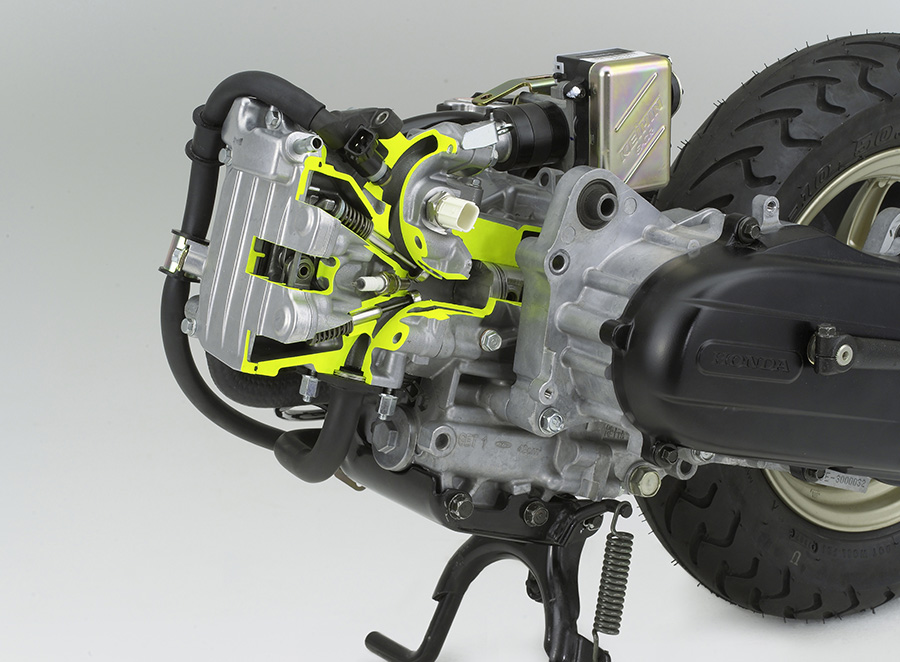 Honda 4ストローク50ccスクーター用電子制御燃料噴射装置を世界で初めて開発