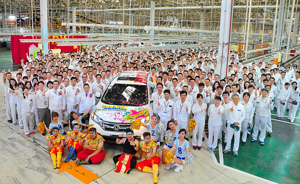 Honda 台湾で四輪車生産累計30万台を達成
