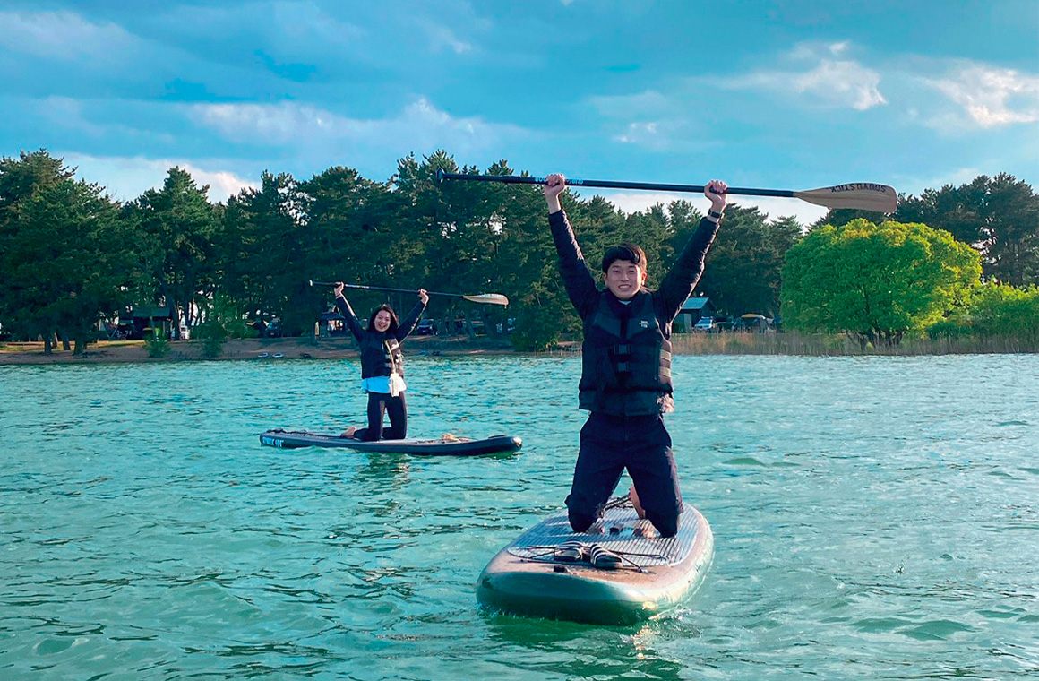 カヌーやSUPなどウォータースポーツが楽しめる