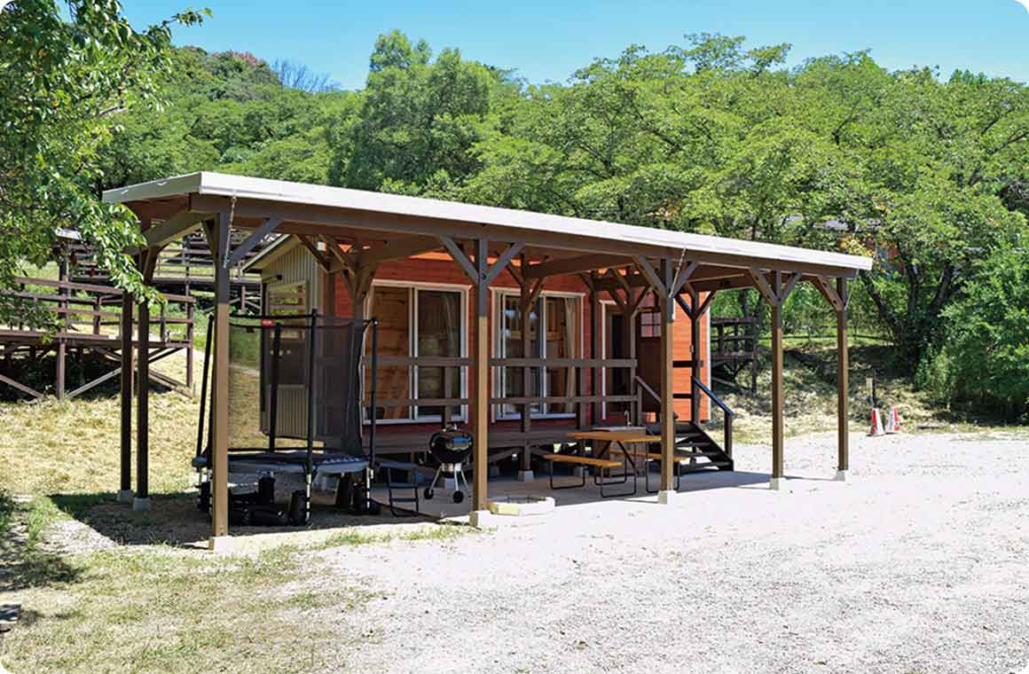 お好みで選べる人気の屋根付きのヤッホーテラス