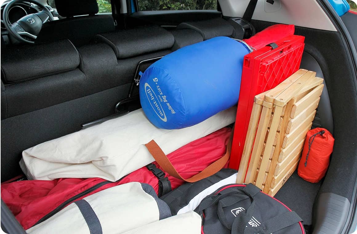 荷室スペースの特性に合わせ、 「横置き」と「縦積み」を上手に組み合わせよう！