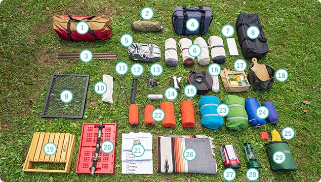 キャンプ道具一覧
