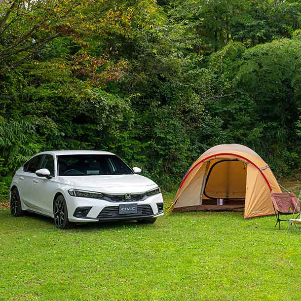 「シビック」にキャンプ道具をどう積む？上手な積み方を検証