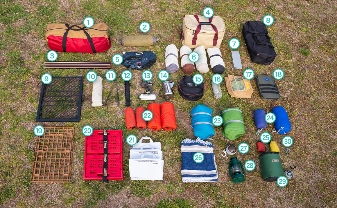 キャンプ道具一覧