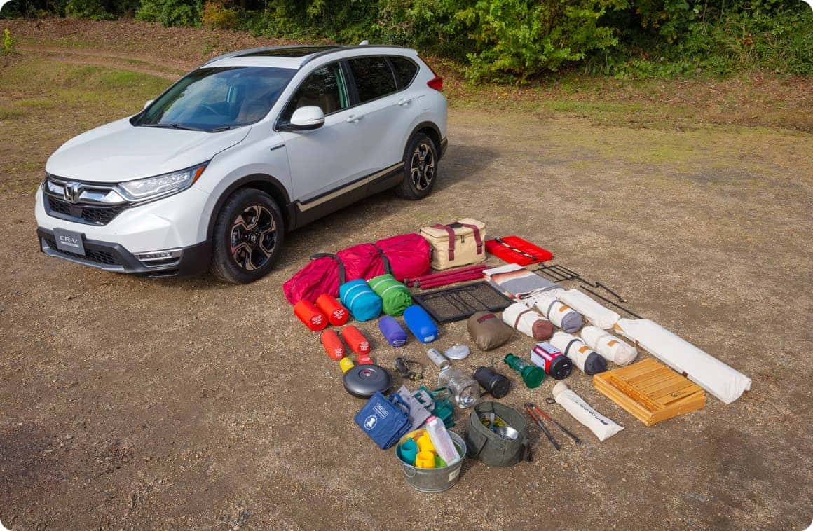 積んだキャンプ道具