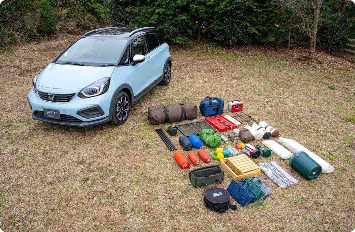 積んだキャンプ道具