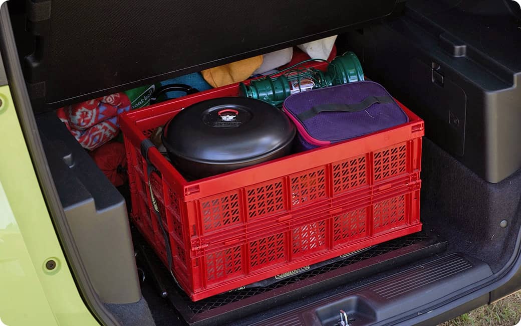 縦長のアイテムも楽に積み込める！