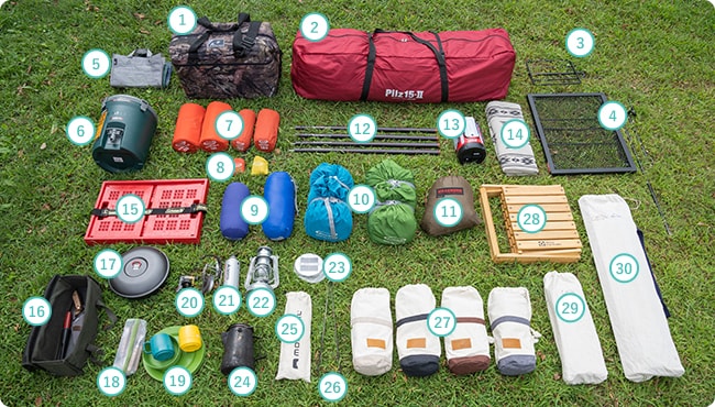 キャンプ道具一覧