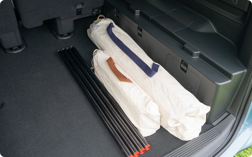 縦長のアイテムも楽に積み込める！