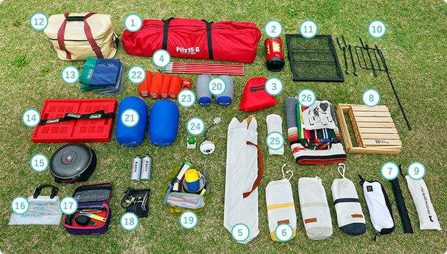 キャンプ道具一覧