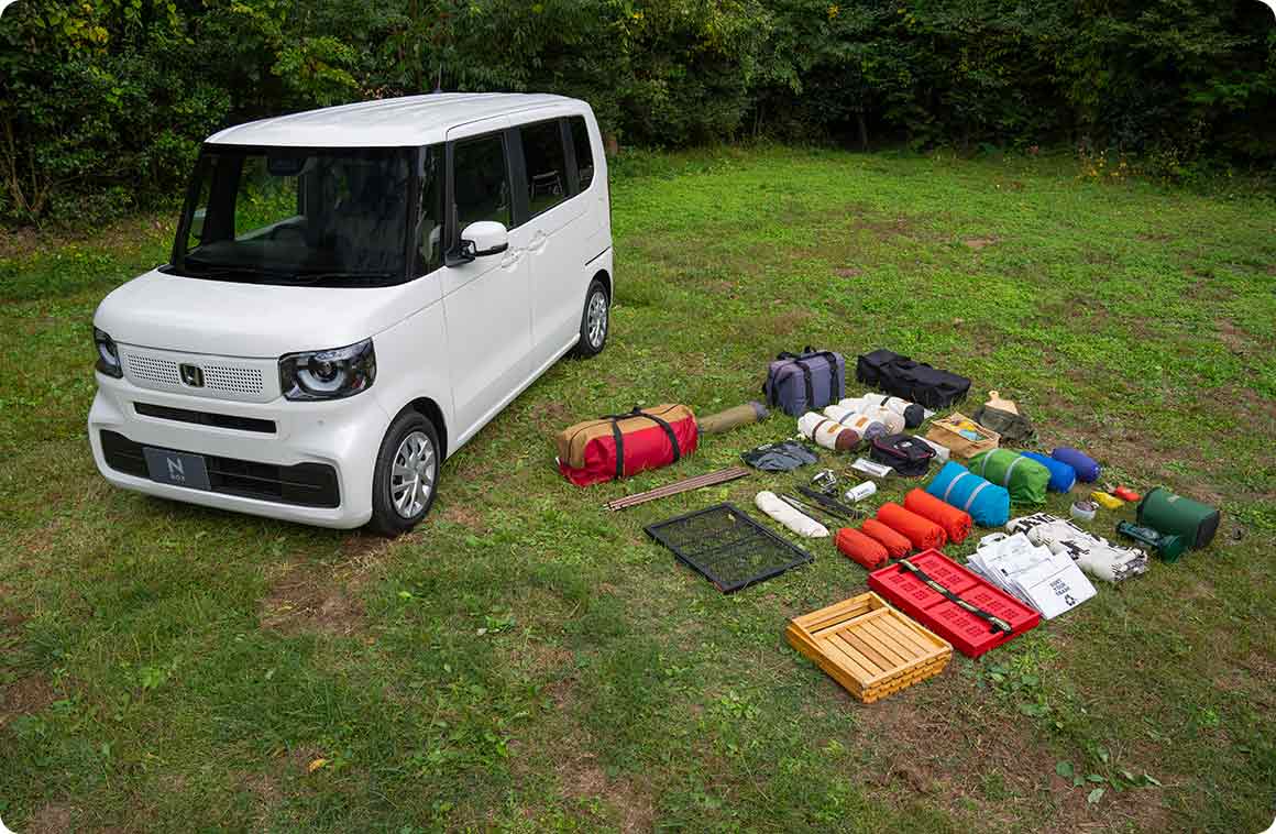 積んだキャンプ道具