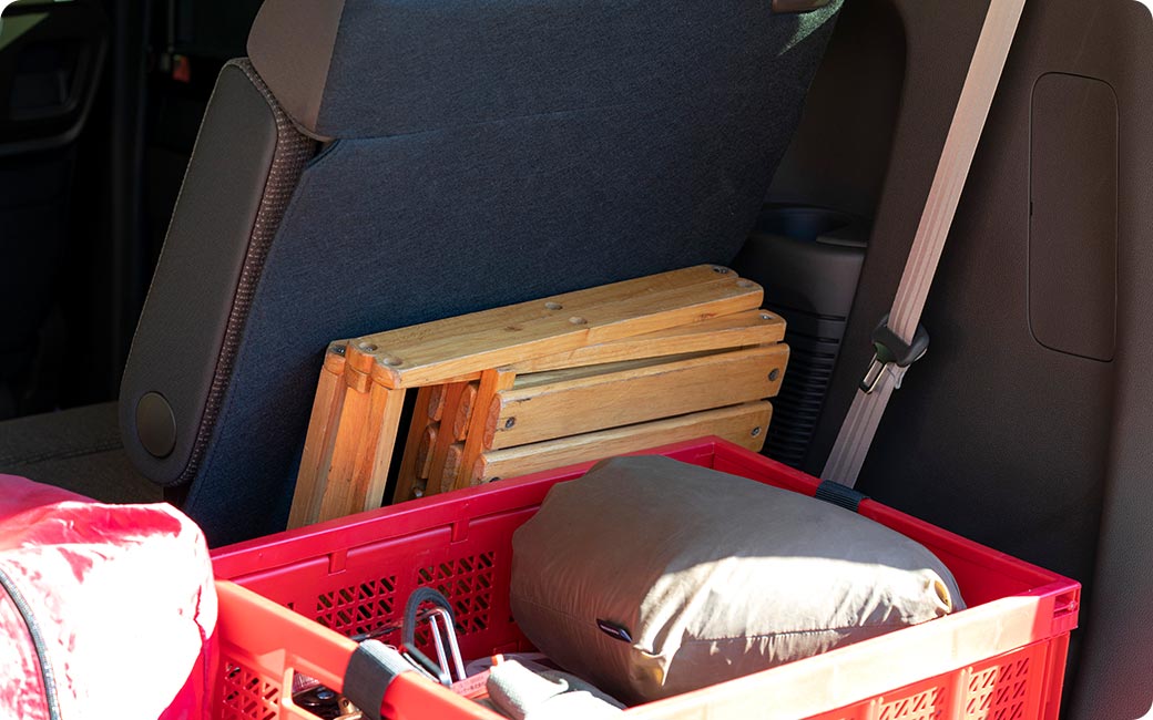 平らなアイテムの縦積みでスペースを有効利用