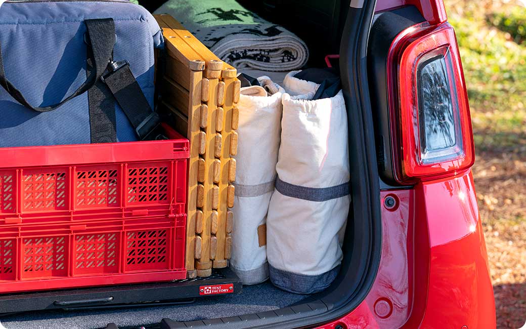 チェアも取り出しやすい場所に