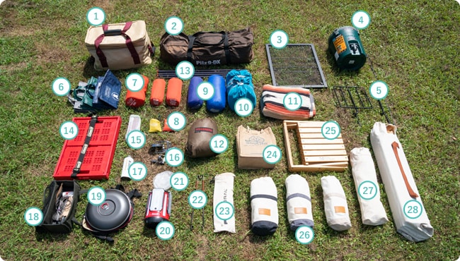 キャンプ道具一覧