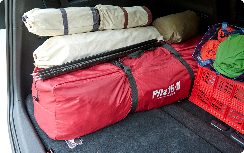 テント＋リビングスペースのアイテムを集約しよう！