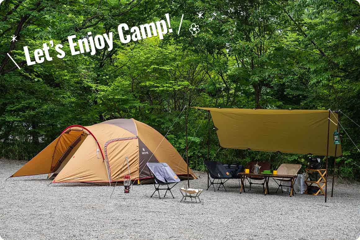 積んだキャンプ道具でこんなキャンプサイトが完成しました！