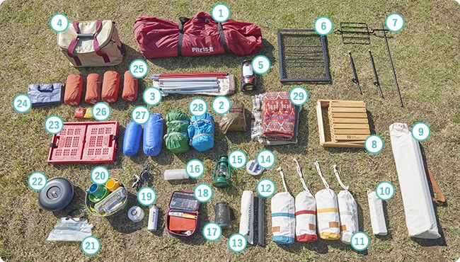 キャンプ道具一覧