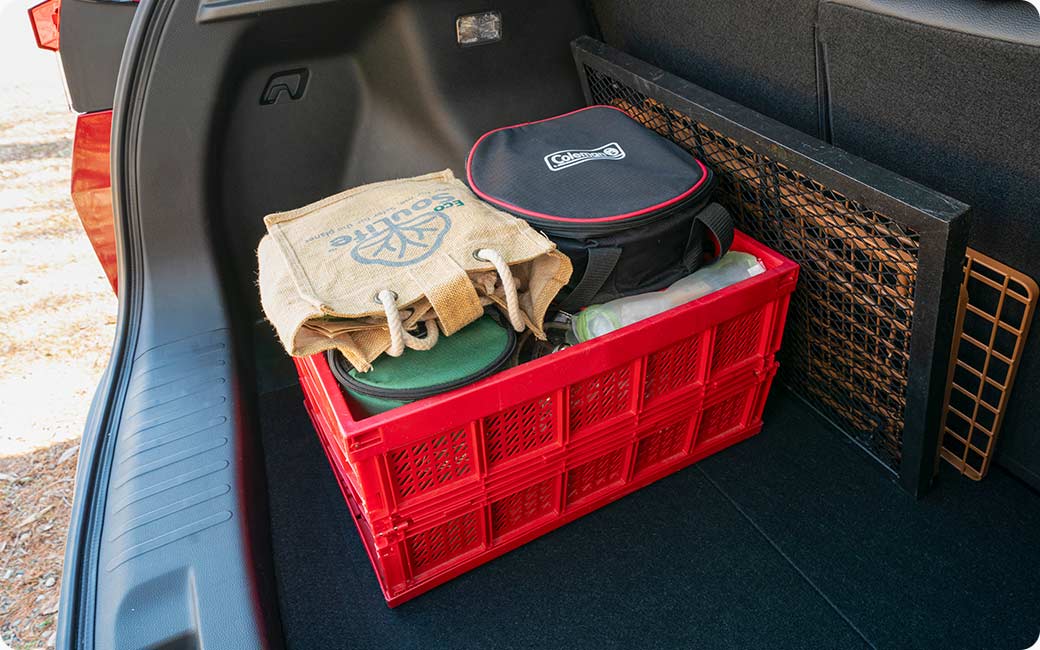 折りたたみ式のコンテナボックスを活用して小物アイテムをまとめて収納