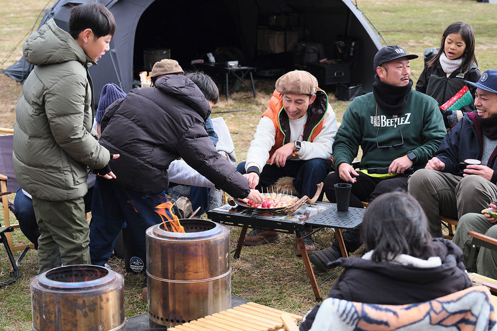 早速グループで、もぐもぐタイム