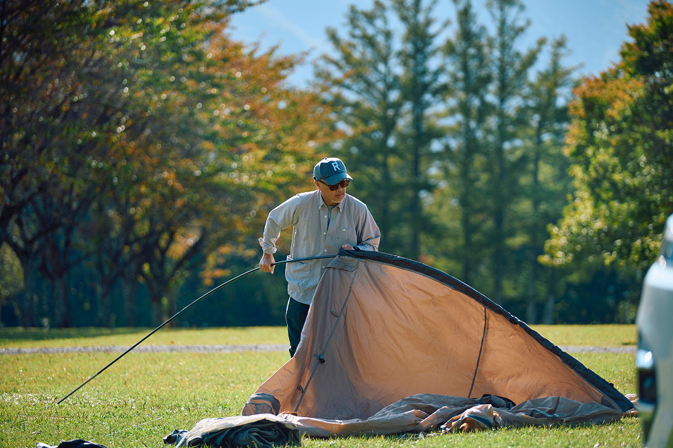 テントは芋虫型のものが快適で僕は好き