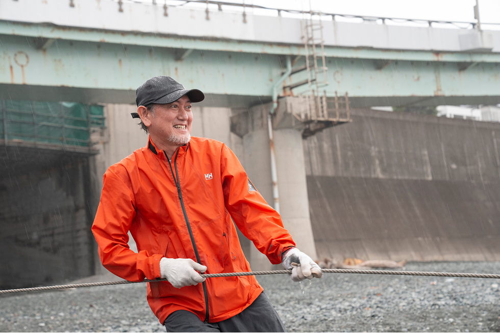 地引網漁の様子