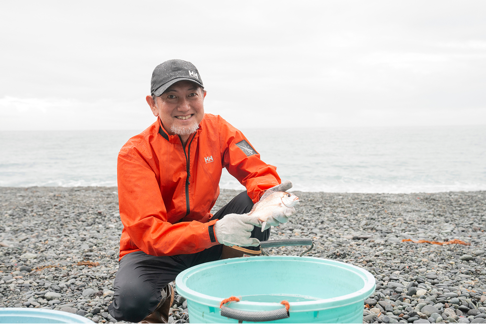 地引網漁の様子