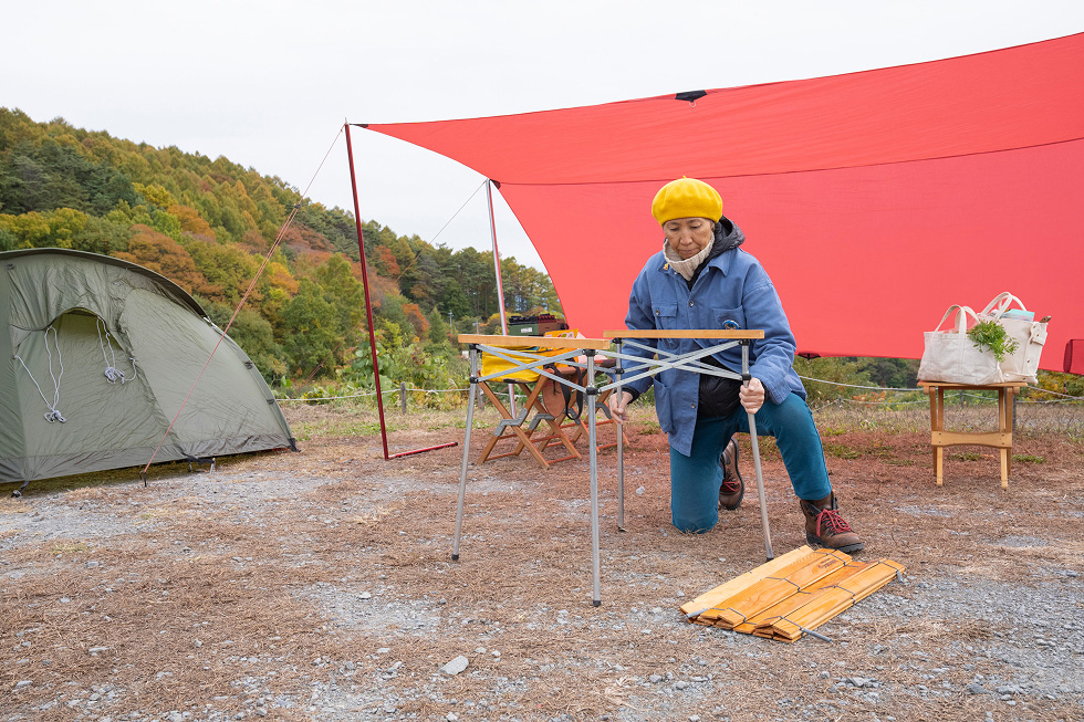 キャンプ場到着。キャンプご飯作りへ。