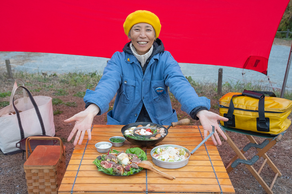 キャンプ場到着。キャンプご飯作りへ。