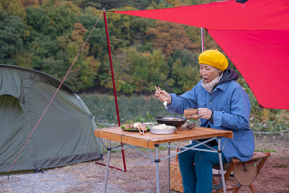 キャンプ場到着。キャンプご飯作りへ。