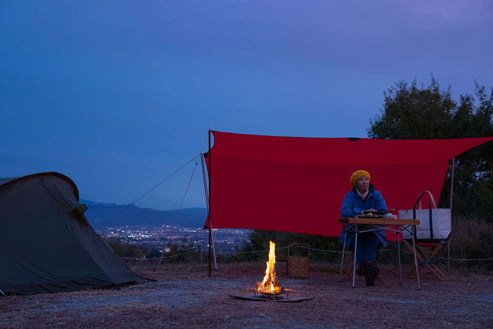 キャンプ場到着。キャンプご飯作りへ。